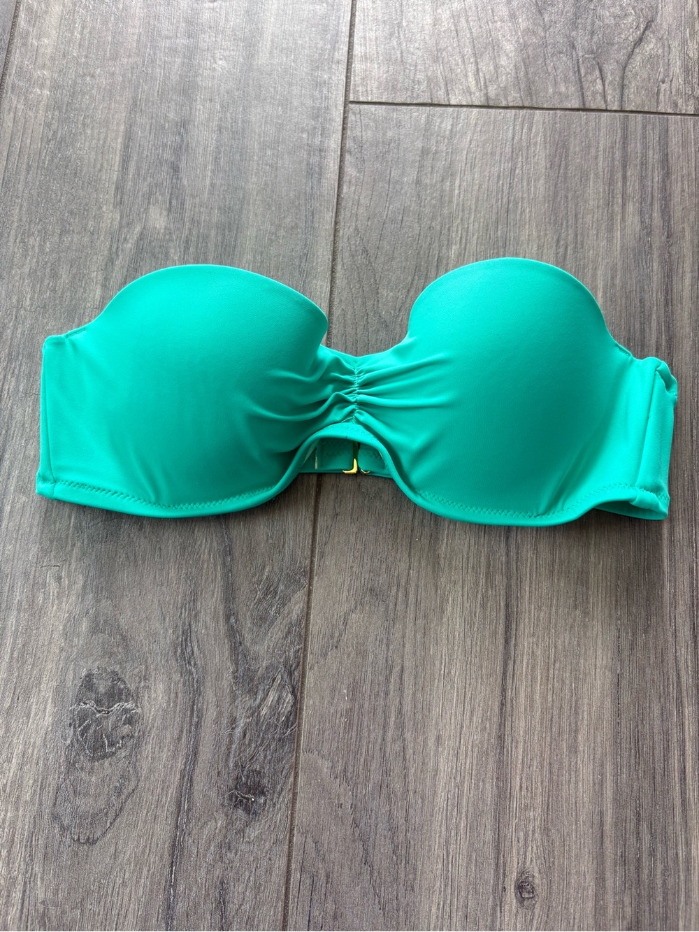 Victoria's Secret Strapless Bandeau Swim Top in Turquoise Green, 36B